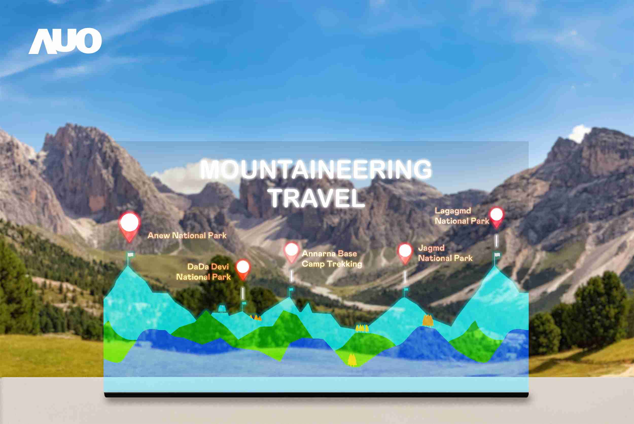 口袋牛店展示全球单片尺寸最大(*)42吋透明Micro LED显示器拼接而成的〝64吋透明Micro LED显示器〞，，，，具备高透明度、、1,000 nits高亮度、、、、广色域、、采用三边无边框的无缝拼接等多重特色，，呈现超高清、、细腻画质而不遮挡后方视觉，，，，满足层峰需求，，可广泛运用于零售、、、艺术展览或商业空间等场域